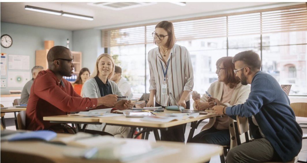 Educators working together in a classroom